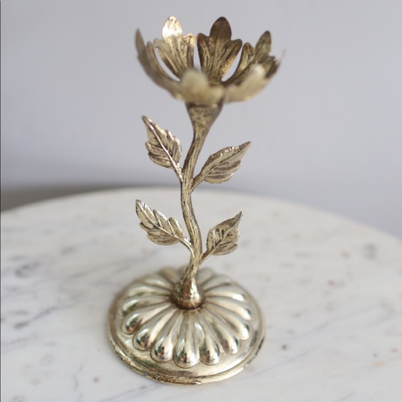 **SOLD**Vintage gold candlestick holder - Picture 2 of 5